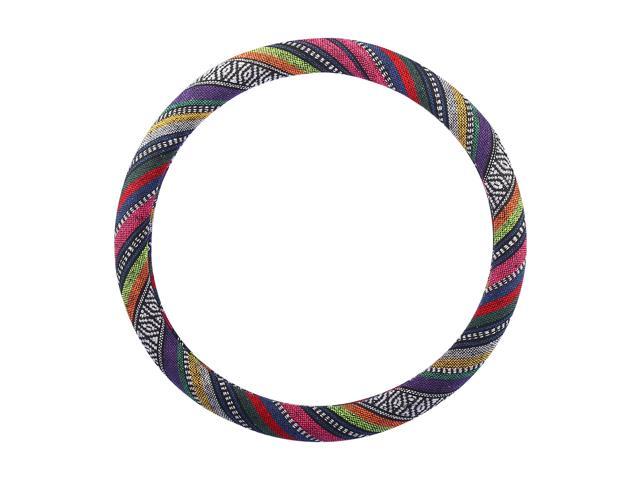 40cm 16 Inch Universal Car Steering Wheel Cover Non-Slip with Ethnic Style Multicolor Printing Pattern