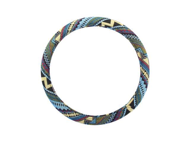 36cm 14 Inch Universal Steering Wheel Cover for Cars Trucks SUV Ethnic Style Multicolor Printing Pattern