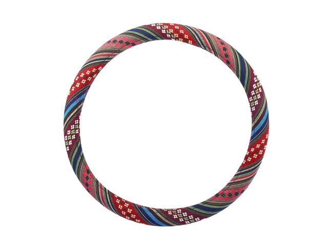 36cm 14 Inch Universal Car Steering Wheel Cover Accessories Ethnic Style Multicolor Printing Pattern