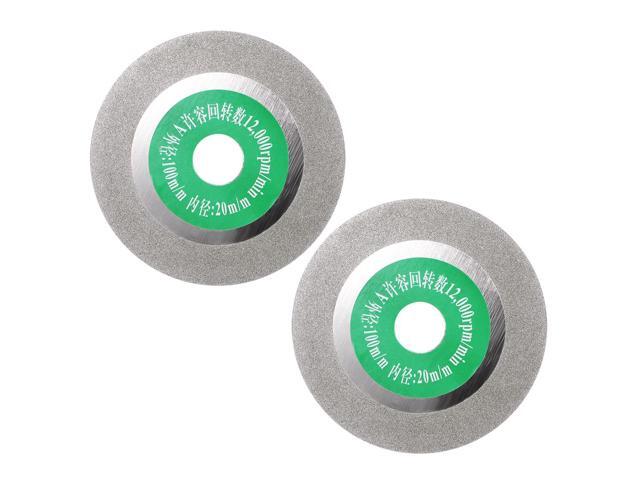 4-inch Diamond Cutting Wheels Grinding Disc for Stone Ceramics Glass 120 Grits Silver Tone 2pcs
