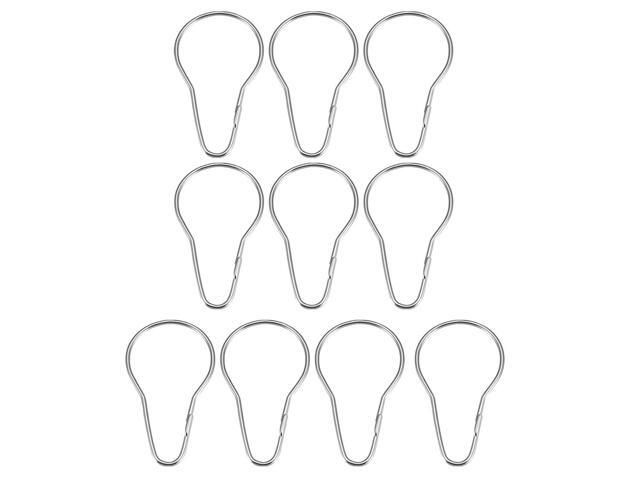 Shower Curtain Ring Hooks Metal for Bathroom Shower Rods Curtains Liners 10pcs