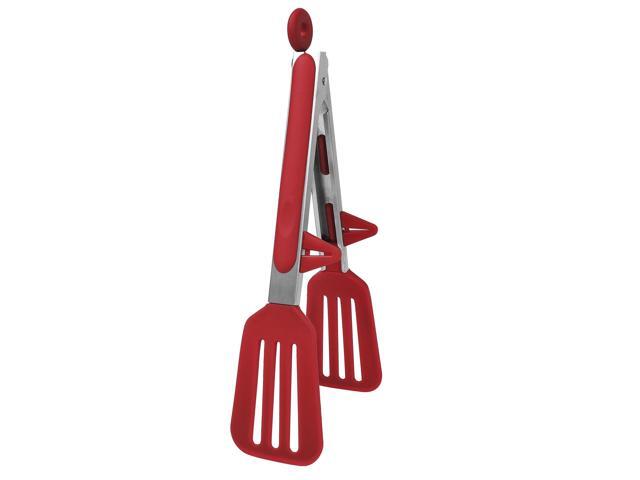 Kitchen Tongs for Cooking Silicone Stainless Steel Tongs with Stands Toaster Serving BBQ Non-stick Locking Tongs 9'