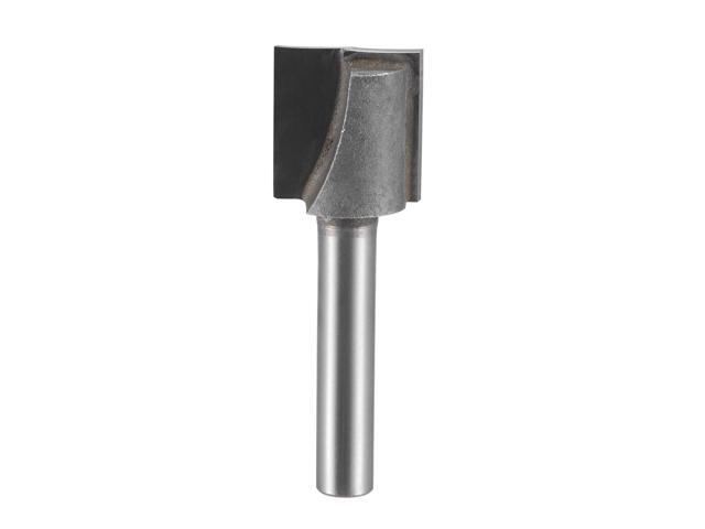 5/8' Dia 1/4' Shank Bottom Cleaning Router Bit 2 Flutes Carbide Tipped Cutter Uncoated for Woodworking Silver Tone