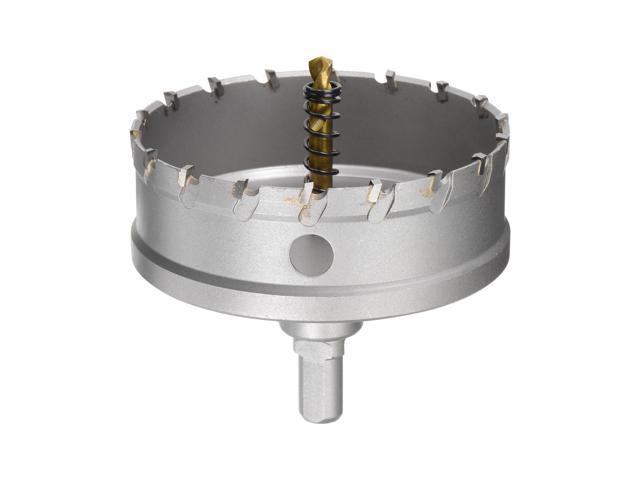 95mm Carbide Hole Cutter Hole Saws for Stainless Steel Sheet Metal Non-slip Triangular Shank Limit Step with Titanium Coated Center Drill