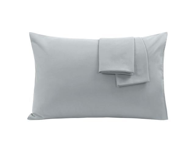 Pillowcases 2 Packs Luxury 1800 Brushed Microfiber Light Grey Pillow Cases Wrinkle Fade Stain Resistant Queen Pillowcases Covers for Pillow