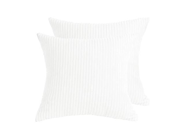 2pcs Decorative Square Throw Pillow Cushion Covers Pillow Case w Zipper for Car Living Room Sofa Couch 18 x 18 Inch