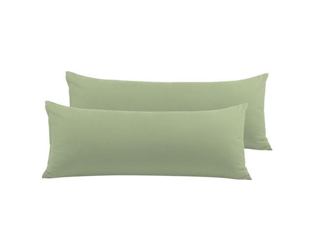 2 Packs Body Pillow Cover Soft 100% Brushed Microfiber Sage Body Pillow Pillowcase 20'x60' Body Pillow Cases with Zipper Closure for Long Pillows