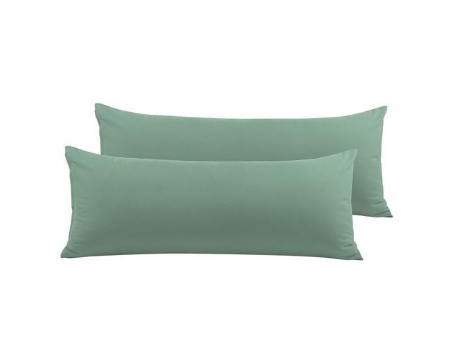 2 Packs Body Pillow Cover Soft 100% Brushed Microfiber Spa Blue Body Pillow Pillowcase 20'x60' Body Pillow Cases with Zipper Closure for Long