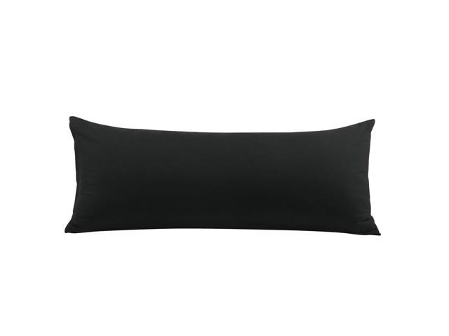 Body Pillow Pillowcase Black Pillowcase Brushed Microfiber Body Pillow Cover Wrinkle Fade Stain Resistant Soft Long Pillow Cases for Body