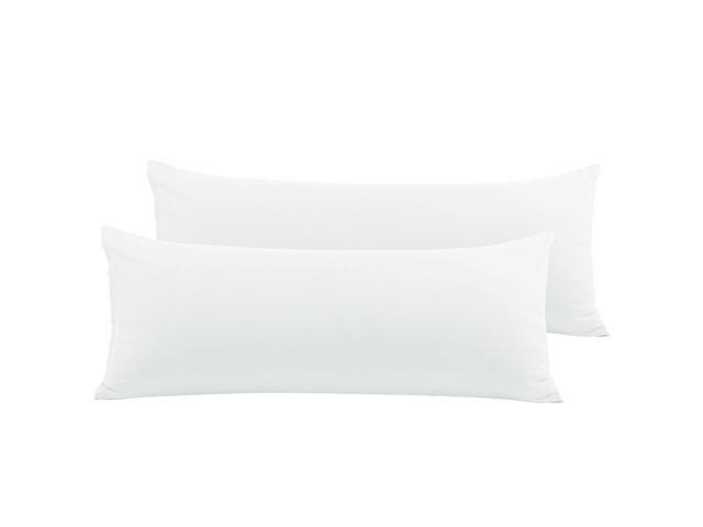 2 Packs Body Pillow Cover Soft 100% Brushed Microfiber White Body Pillow Pillowcase 20'x72' Body Pillow Cases with Zipper Closure for Long Pillows