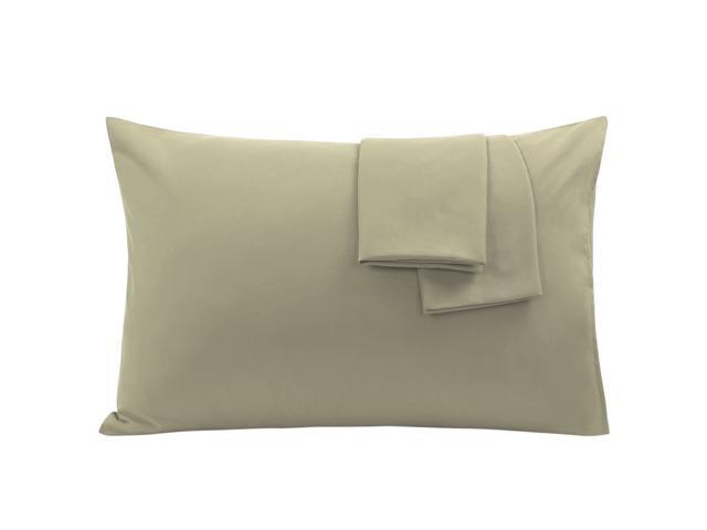 Pillowcases 2 Packs Luxury 1800 Brushed Microfiber Khaki Pillow Cases Wrinkle Fade Stain Resistant Standard Pillowcases Covers for Pillow