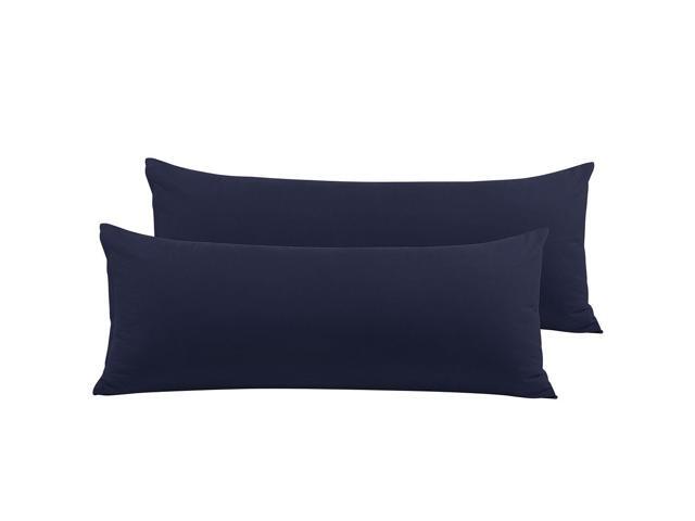2 Packs Body Pillow Cover Soft 100% Brushed Microfiber Navy Blue Body Pillow Pillowcase 20'x72' Body Pillow Cases with Zipper Closure for Long