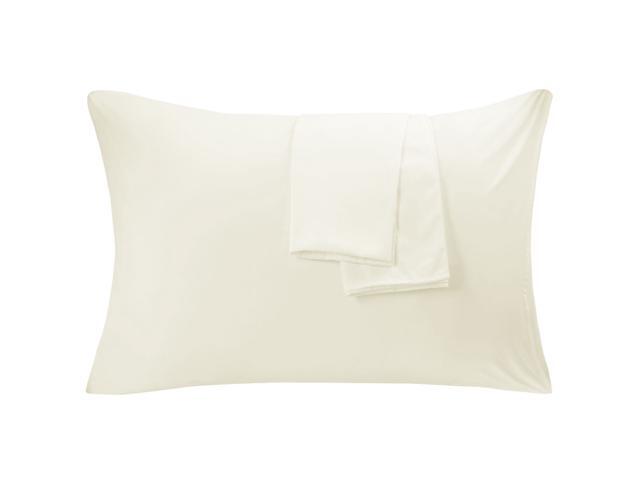 Pillowcases 2 Packs Luxury 1800 Brushed Microfiber Beige Pillow Cases Wrinkle Fade Stain Resistant Queen Pillowcases Covers for Pillow