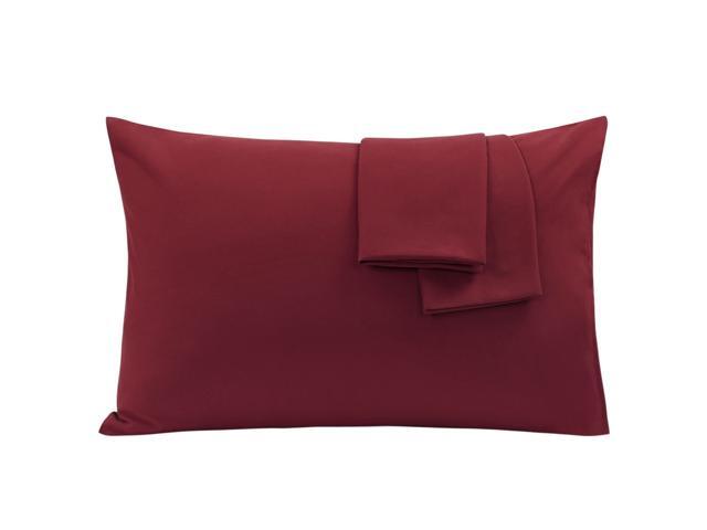 Pillowcases 2 Packs Luxury 1800 Brushed Microfiber Burgundy Pillow Cases Wrinkle Fade Stain Resistant King Pillowcases Covers for Pillow