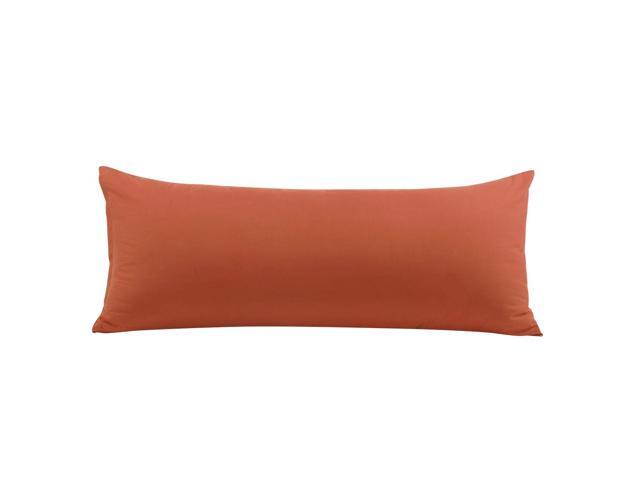 Body Pillow Pillowcase Orange Pillowcase Brushed Microfiber Body Pillow Cover Wrinkle Fade Stain Resistant Soft Long Pillow Cases for Body