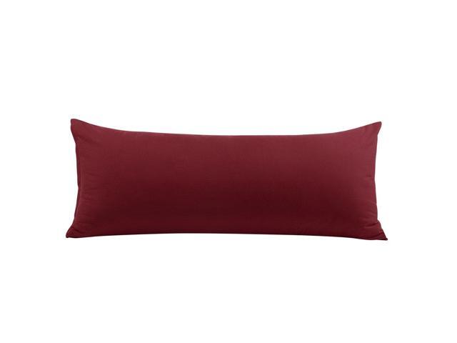 Body Pillow Pillowcase Burgundy Pillowcase Brushed Microfiber Body Pillow Cover Wrinkle Fade Stain Resistant Soft Long Pillow Cases for Body