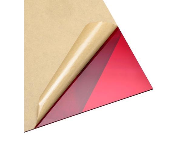 Red Clear Cast Acrylic Sheet12' x 12'3mm Thick Plastic PMMA Acrylic Board for Signs Display Projects Craft