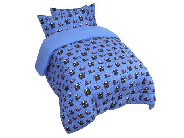 3 Piece Kids Bedding Comforter Set Kids Comforter with 2 Pillowcases Small Black Monster for All-seasons Full
