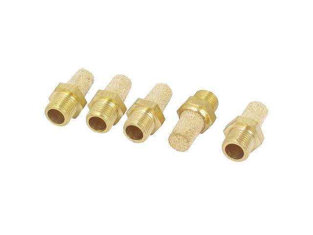 1/8BSP Thread Brass Pneumatic Air Exhaust Silencer Muffler 5pcs