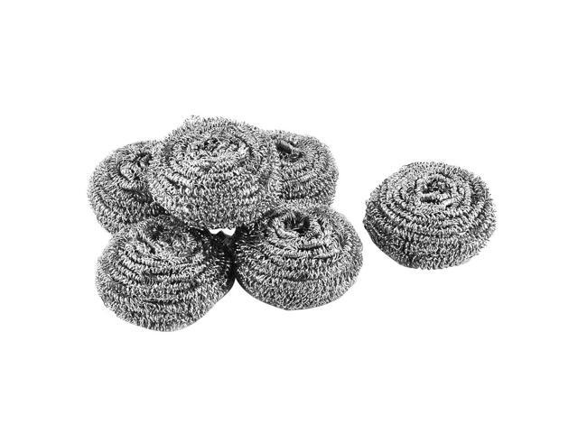 Kitchen Essential Pot Pan Stainless Steel Scrubber Scouring Pad 6 Pcs