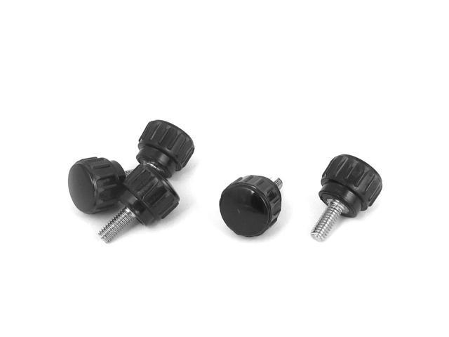 5pcs 4mm Male Threaded Dia Plastic Head Screw on Type Clamping Knob Handle