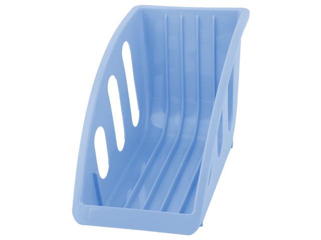 Restaurant Kitchen Plastic Plate Bowl Drying Storage Holder Dish Rack Blue