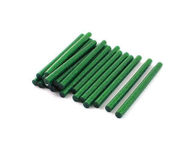20 x Dark Green Glitter Hot Melt Glue Stick 7mm x 100mm for Electric Tool Gun