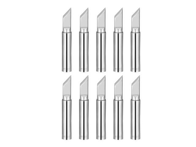 Soldering Iron Tips 4mm x 65mm Tool Edge Replacement for Solder Station Tip 900M-T-K Silver 10pcs