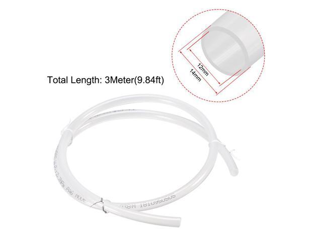 Nylon Tubing12mm ID x 14mm OD984Ft Length Fuel Line Plastic Tubing Pneumatic Hose Tube for Air Brake System Or Fluid Transfer Translucent