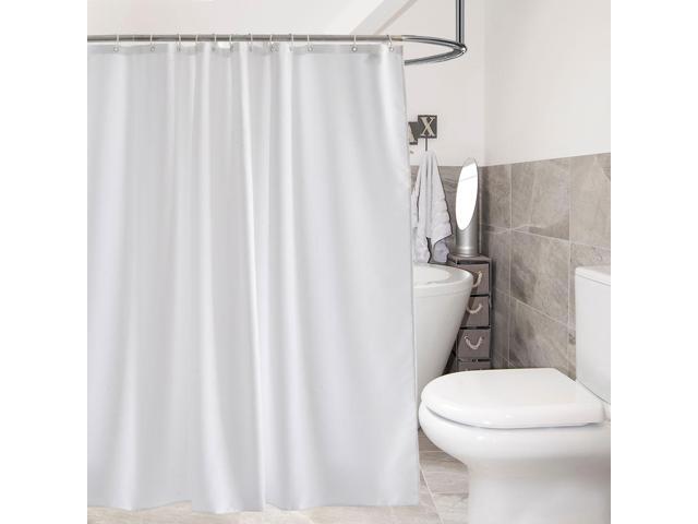 Waffle Weave Fabric Shower Curtain White 72' x 72' for Bathroom Showers and Bathtubs Polyester/Cotton Blend Hotel Collection Water Repellent
