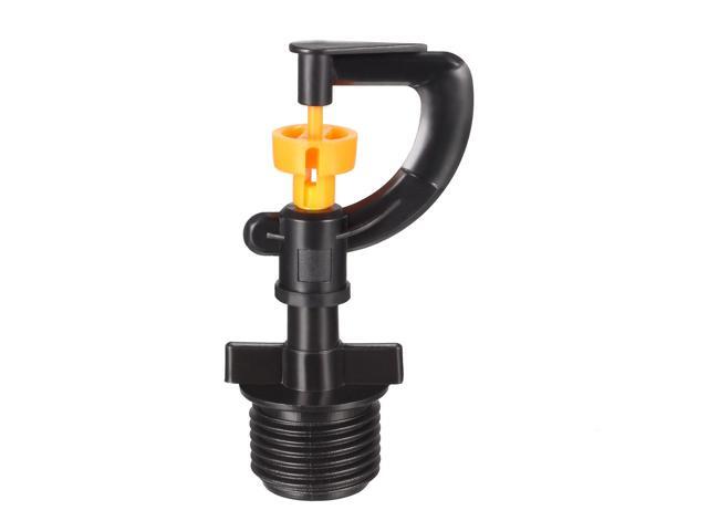 Micro Rotating Sprinkler G1/2' Thread Plastic Atomizing Nozzle for Garden Irrigation 6 Pcs (Orange)