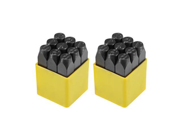 Number Metal Stamp 2 Set 1/2' 125mm Digital 0 to 9 Numbers Punch Set Wood Leather Steel Punch Tool Leather Craft Stamp