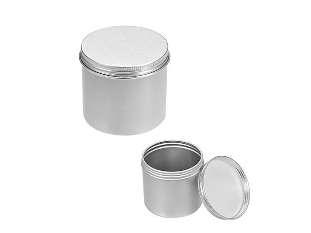 83oz Round Aluminum Cans Tin Can Screw Top Metal Lid Containers for Lip Balm Crafts Cosmetic Candles Candies 250ml 5pcs