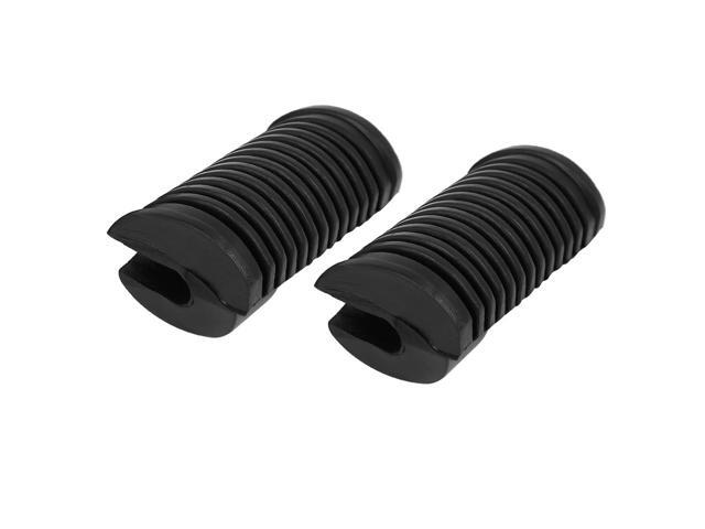 1 Pair Black Motorcycle Foot Pegs Plate Foot Pedal Cover Rubber Footrest Pad for Suzuki GS 125