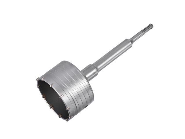 Wall Hole Drill Bit 95mm Concrete Cement Stone Hole Saw Cutter 190mm Drilling Depth Round Shank with Connecting Rod Drill for SDS X4 Impact Drill