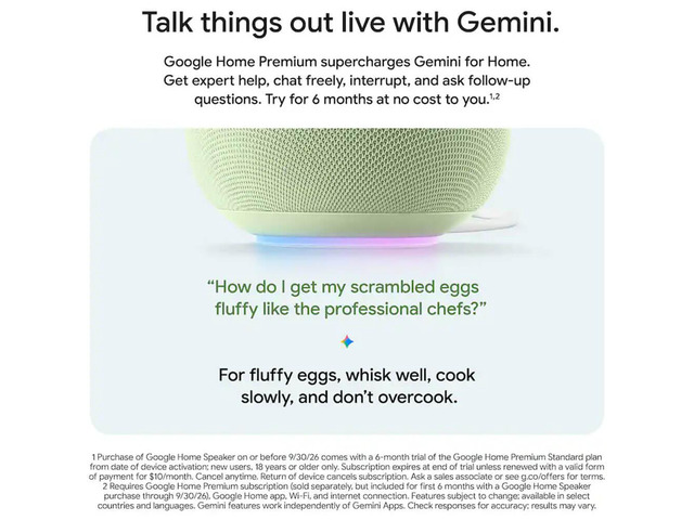 NeweggBusiness - Google GA09978US Home Smart Speaker with Gemini