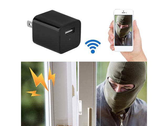 8GB HD 1080P Mini Portable AC Adapter Plug Charger Home Office Undercover Camera DVR US Plug