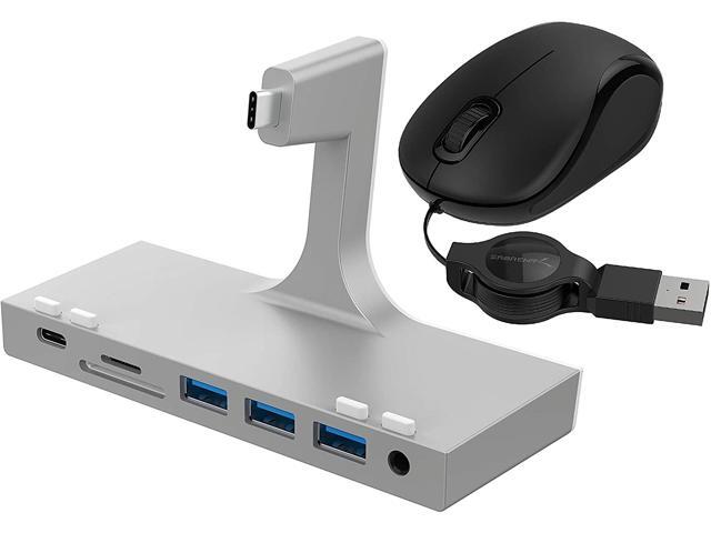 Sabrent Multi-Port iMac Hub + Mini Travel USB Optical Mouse with Retractable Cable