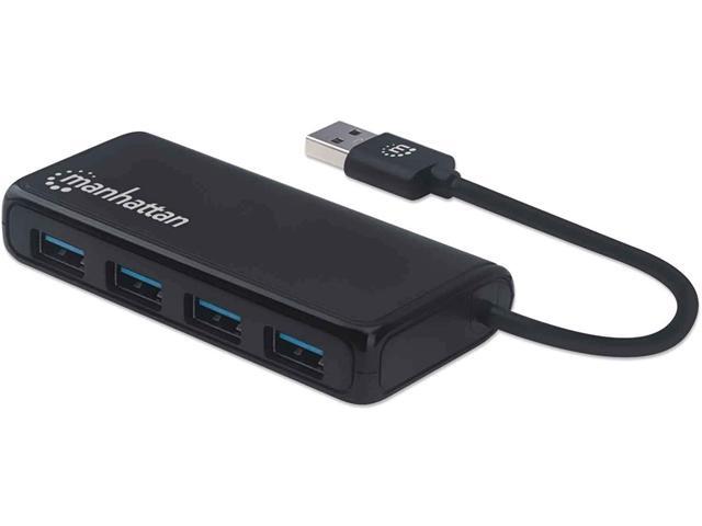 Manhattan USB-A 4-Port Hub 4X USB-A Ports 5 Gbps (USB 32 Gen1 aka USB 30) Bus Power Black Box