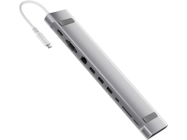 Docooler USB C Hub 11 in 1 Multiport Adapter Portable Docking Station with 4K High Definition Multimedia Interface Output 3 USB 30 Ports S D TF