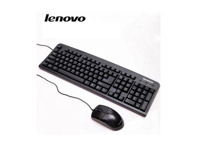 Lenovo KM4800 wired keyboard and mouse Combo waterproof ultra-thin desktop/notebook Durable Comfortable USB Mouse and keyboard Combo