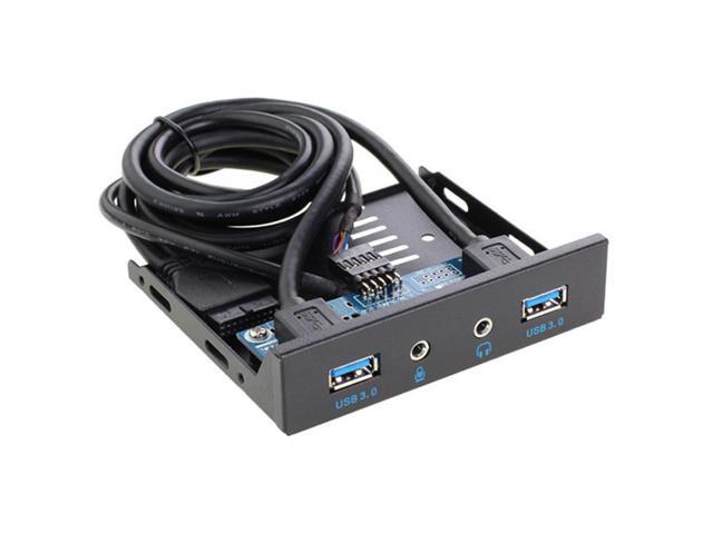 8-Port USB 3.0 Hub 5.25 Front Panel with 20-pin Header