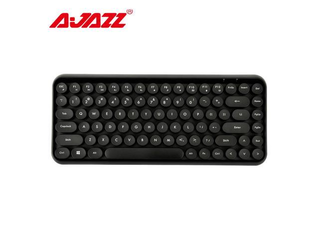 Ajazz 308i Multi-Device Steam Punk Retro Round Keycap Universal Bluetooth Wireless Keyboard For Phone Tablet Notebook
