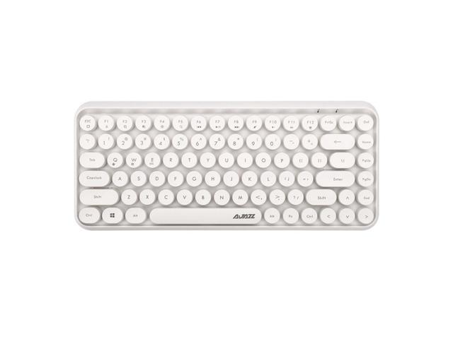Ajazz 308i Multi-Device Steam Punk Retro Round Keycap Universal Bluetooth Wireless Keyboard For Phone Tablet Notebook