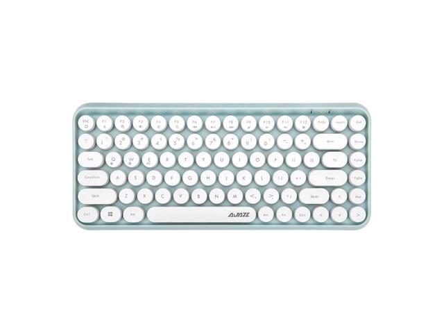 Ajazz 308i Multi-Device Steam Punk Retro Round Keycap Universal Bluetooth Wireless Keyboard For Phone Tablet Notebook