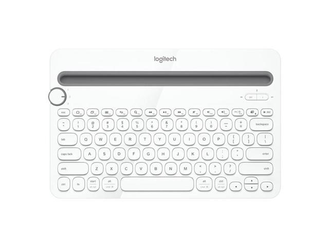 Logitech K480 Bluetooth Multi-Device Portable Keyboard with Phone Holder Slot for Windows Mac OS iOS Android Smart Phone/Tablet