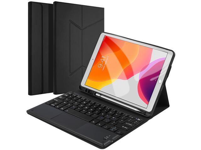 For iPad 102 2019 Case PU Leather Flip Stand Bluetooth Touchpad Keyboard Tablet Protect Case Cover RK102C