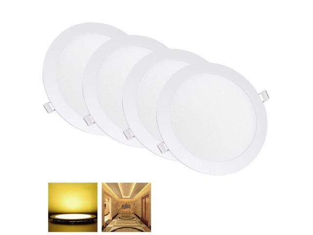 4pcs 18W LED Ceiling Panel Down Light Bulb Lamp AC 85-265V Energy Saving Warm White