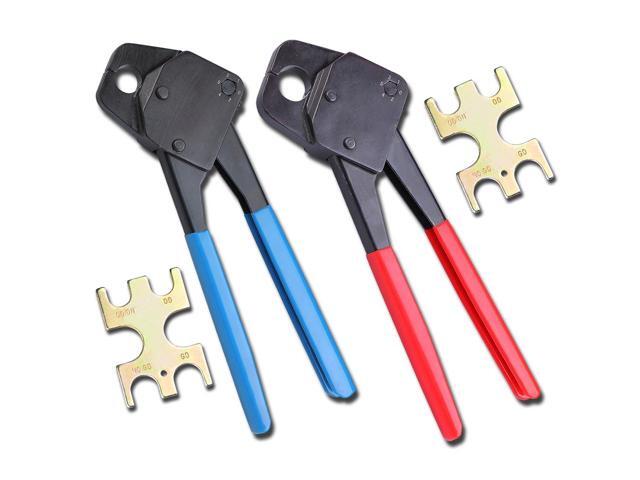 2 Pex Crimper 1/2' And 3/4' Plumbing Crimping Gonogo Set Angle Gauge Tools Combo