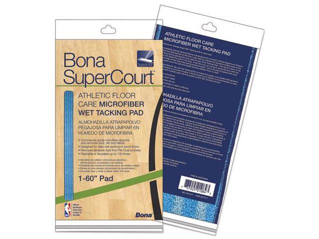 Bona AX0003499 Supercourt Athletic Floor Care Microfiber Wet Tacking Pad 60 Inch Light/Dark Blue